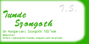 tunde szongoth business card